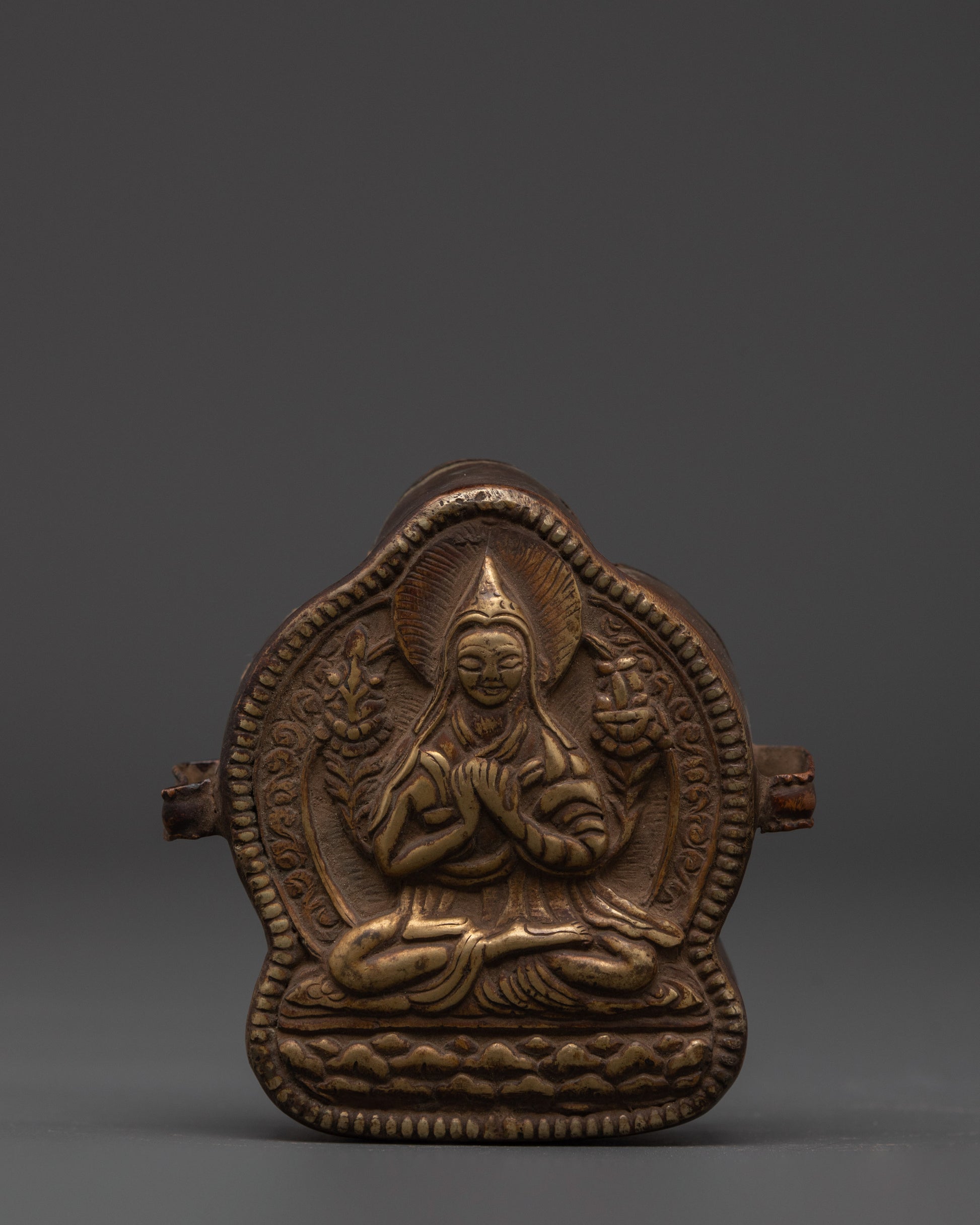 Buddhist Copper Prayer Ghau Box