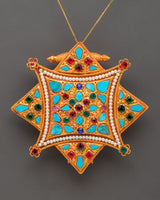 Star-Shaped Tibetan Ghau Box Locket