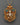 Gold Plated Deity Pendant with Coral