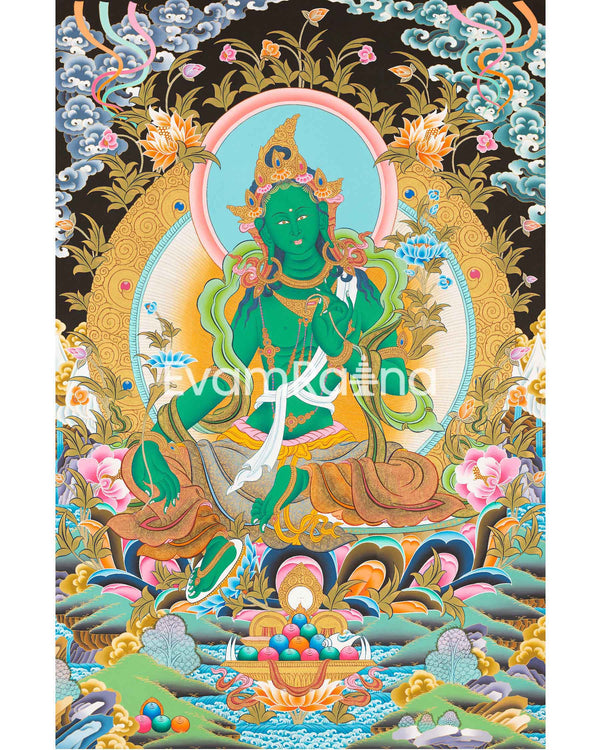 Goddess Green Tara Thangka 