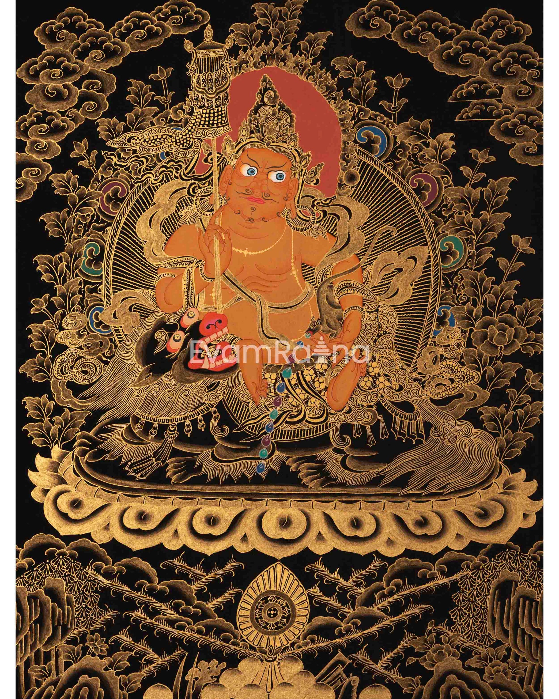 Dzambala Thangka Painting