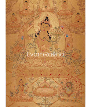 Gold Style Manjushri Thangka