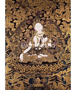 Gold Style White Tara Painting