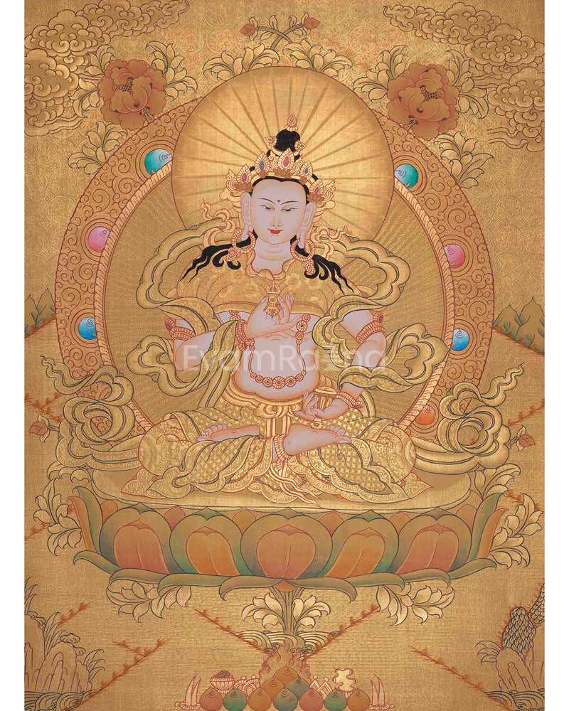 24K Gold Vajrasattva Thangka 