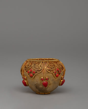 Gold-Plated Golpa Offering Bowl