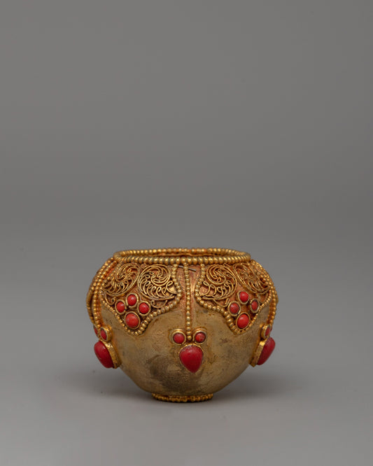 Gold-Plated Golpa Offering Bowl