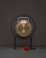 Elegant Handcrafted Brass Gong with Stand