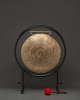 Brass Gong with Wooden Stick
