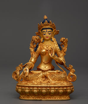 Graceful White Tara Goddess Statue