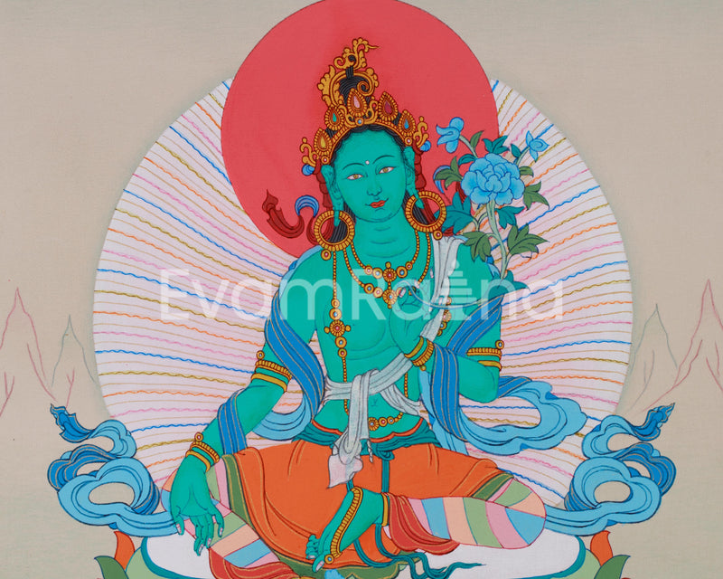 Green Tara, Mother of Liberation | Tibetan Thangka