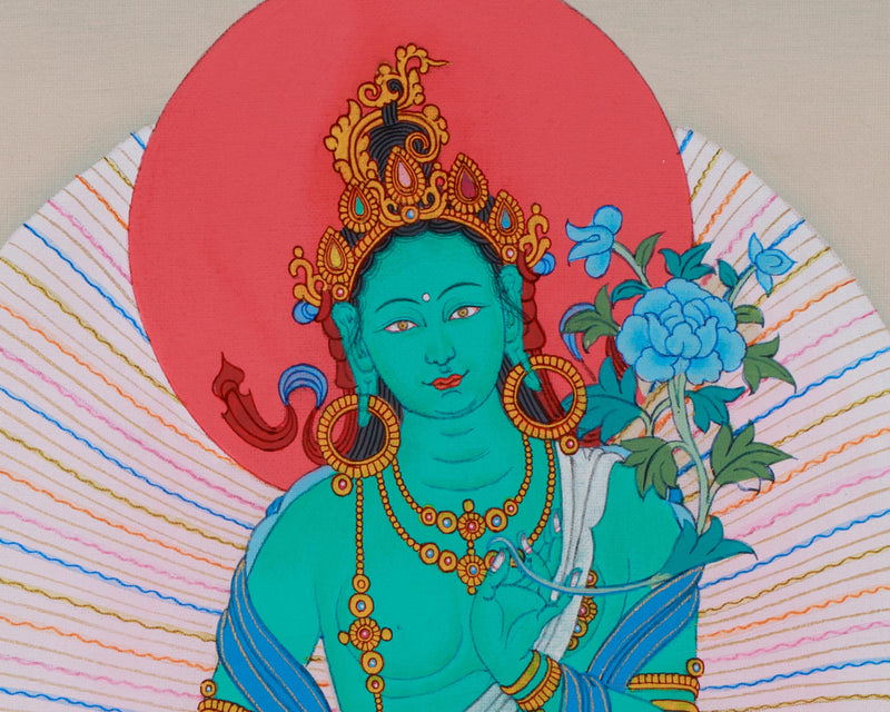 Green Tara, Mother of Liberation | Tibetan Thangka