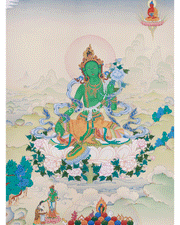 Goddess Green Tara with Amitabha Buddha