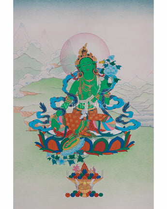 Green Tara, Goddess of Compassion Thangka