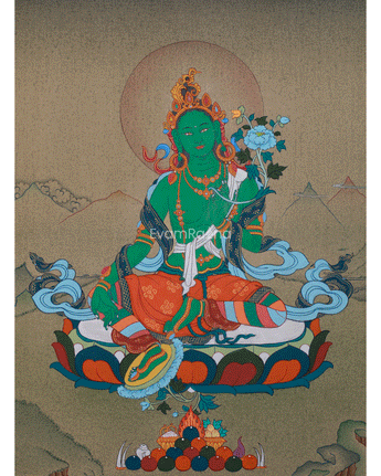 Sacred Green Tara Buddhist Art