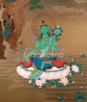 Green Tara Canvas Print