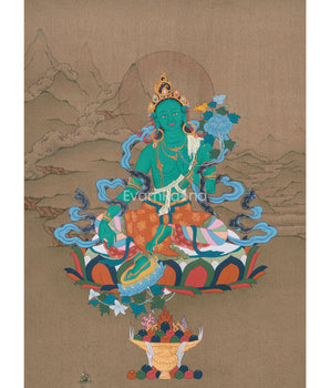 tibetan-buddhist-goddess-green-tara-thangka