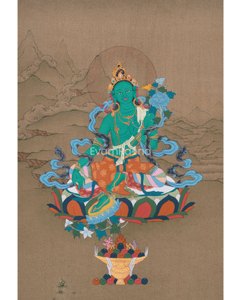tibetan-buddhist-goddess-green-tara-thangka