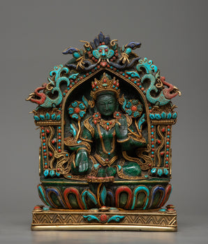 Aventurine Stone Green Tara Statue