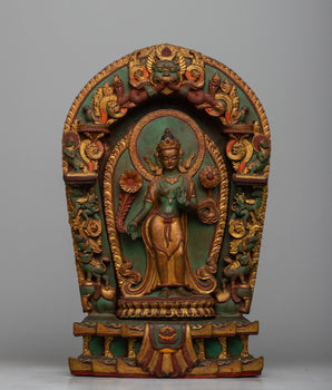 Turquoise Powder Green Tara Statue