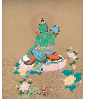 Sgrol-ljang (Green Tara) Thangka 