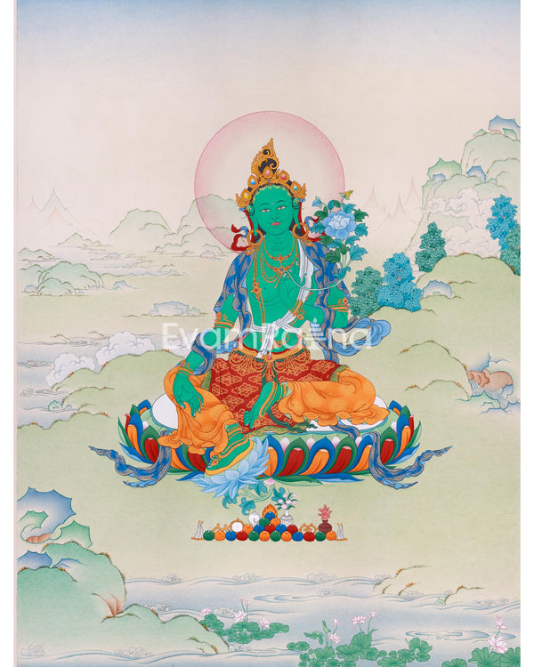 Green Tara Thangka