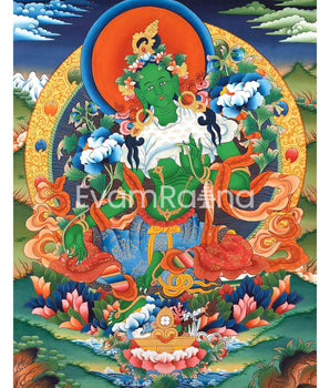 Green Tara Bodhisattva Thangka