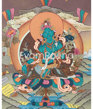 Green Tara Buddhist Thangka