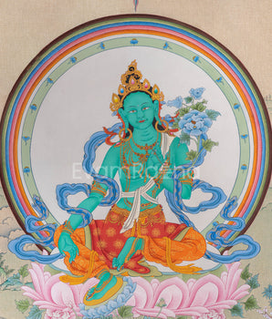 Arya Tara Digital Print | Mother Green Tara Artwork | Buddhist Gift Ideas