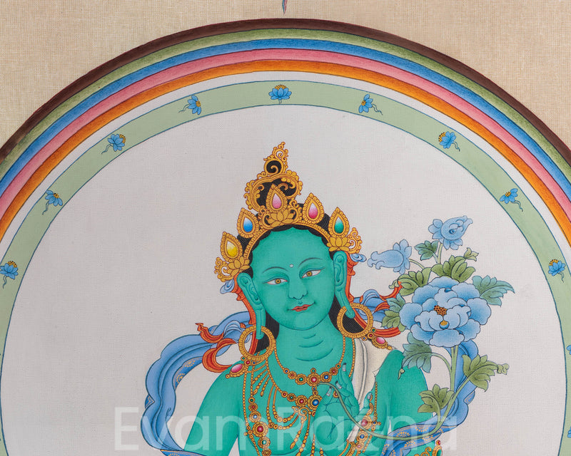 Arya Tara Digital Print | Mother Green Tara Artwork | Buddhist Gift Ideas