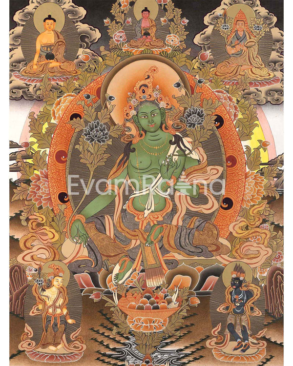 Green Tara Liberation Mother Thangka