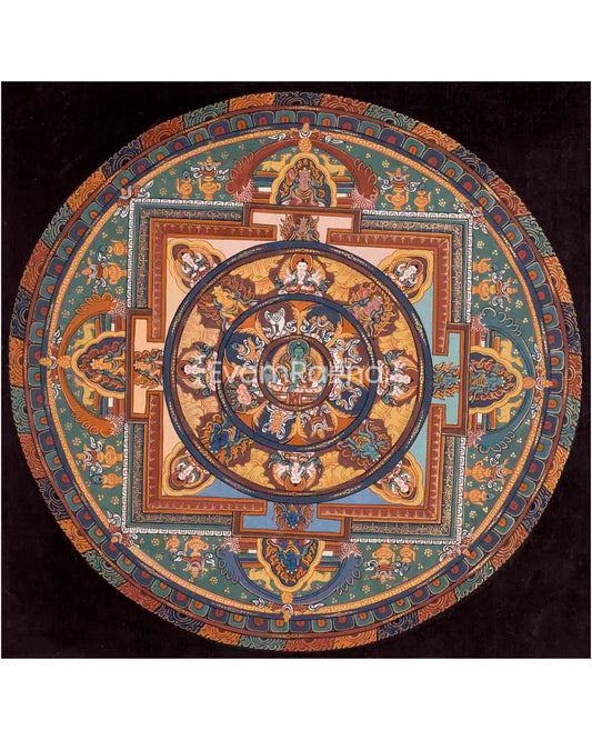 Green Tara Mandala Thangka