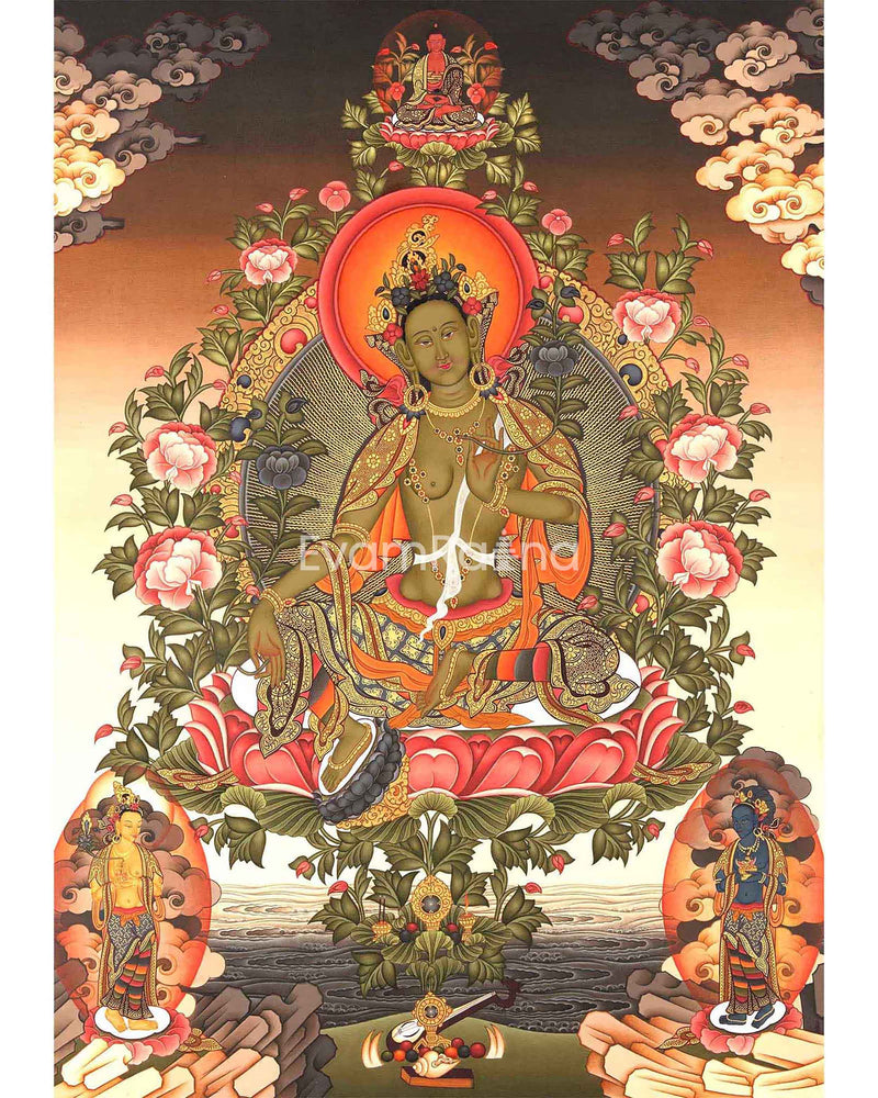 Green Tara Mother Goddess Thangka