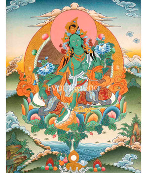 Green Tara Thangka