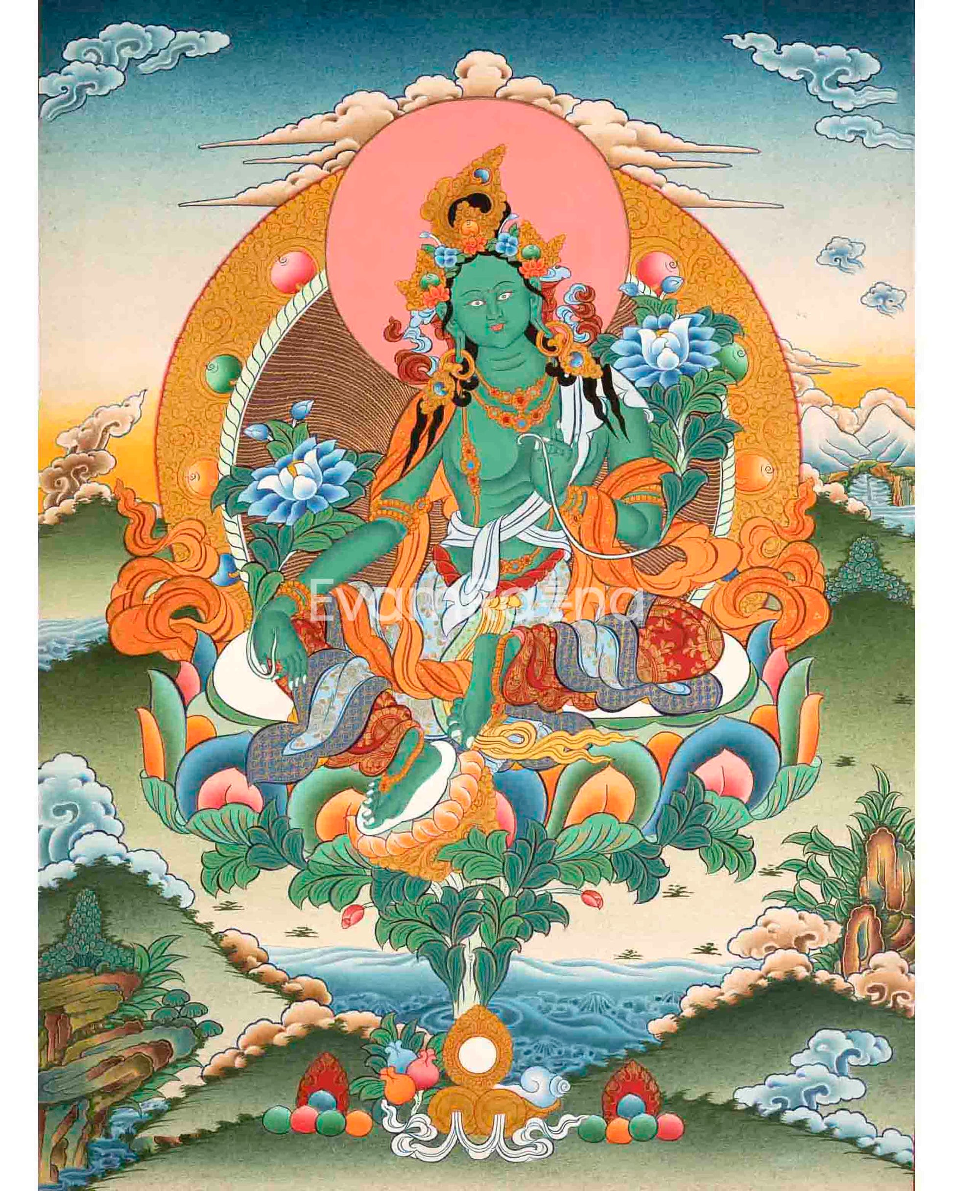 Green Tara Thangka