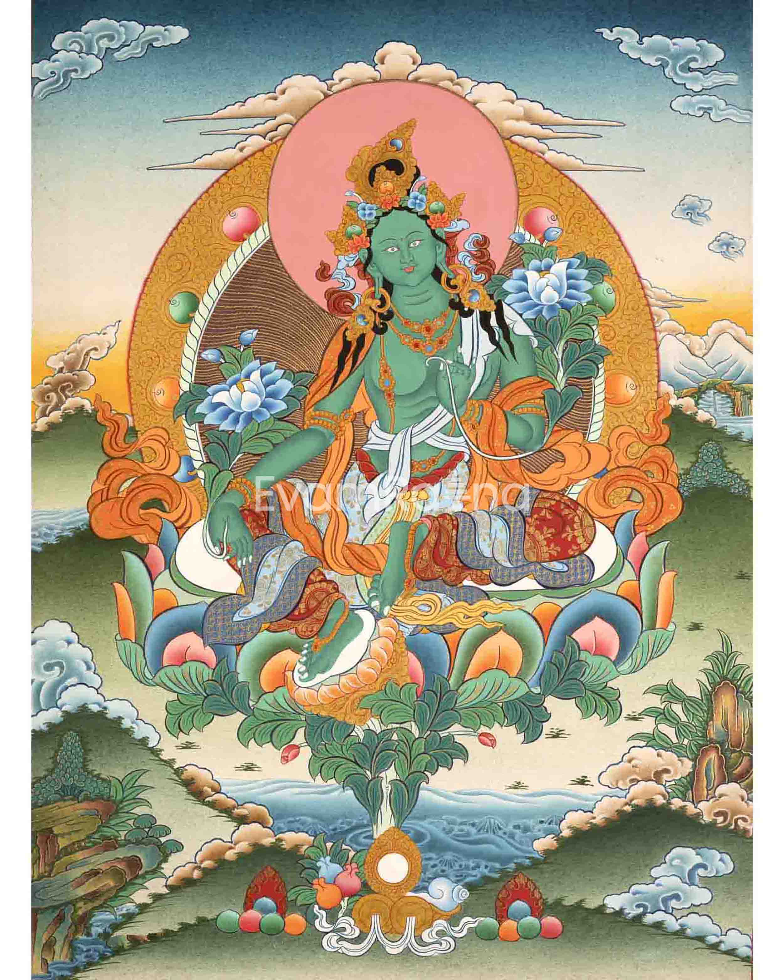 Green Tara Thangka