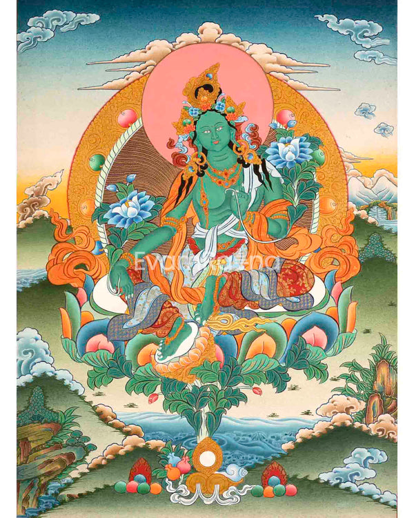 Green Tara Thangka