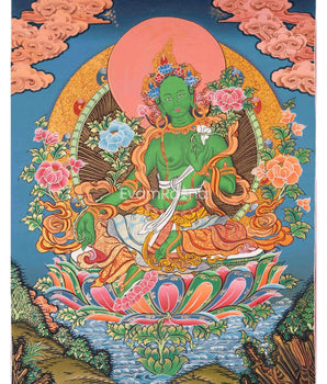 Green Tara Thangka