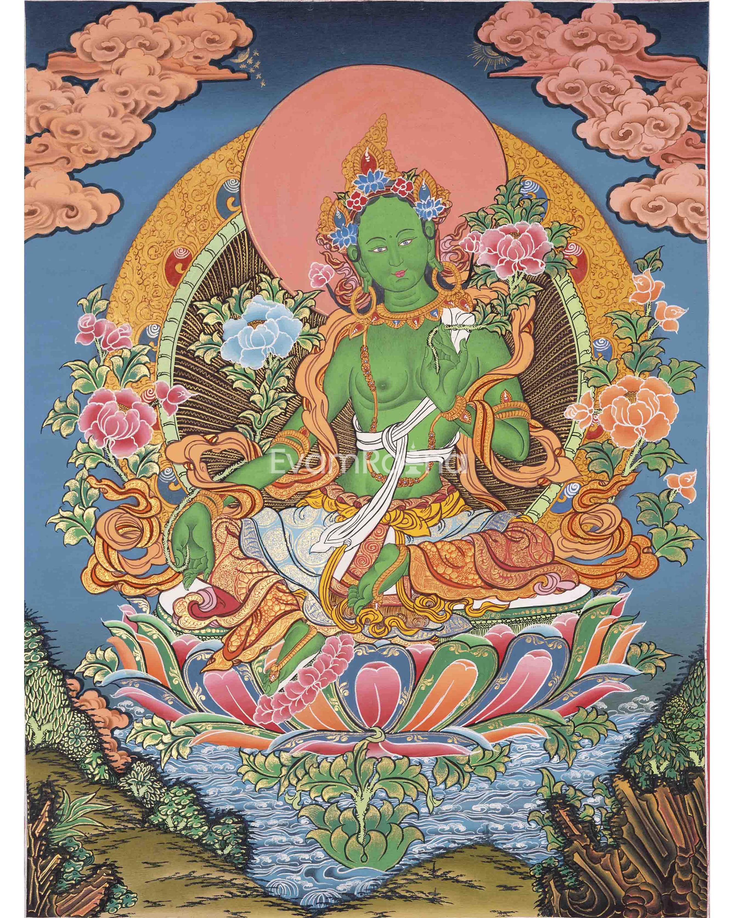 Green Tara Thangka
