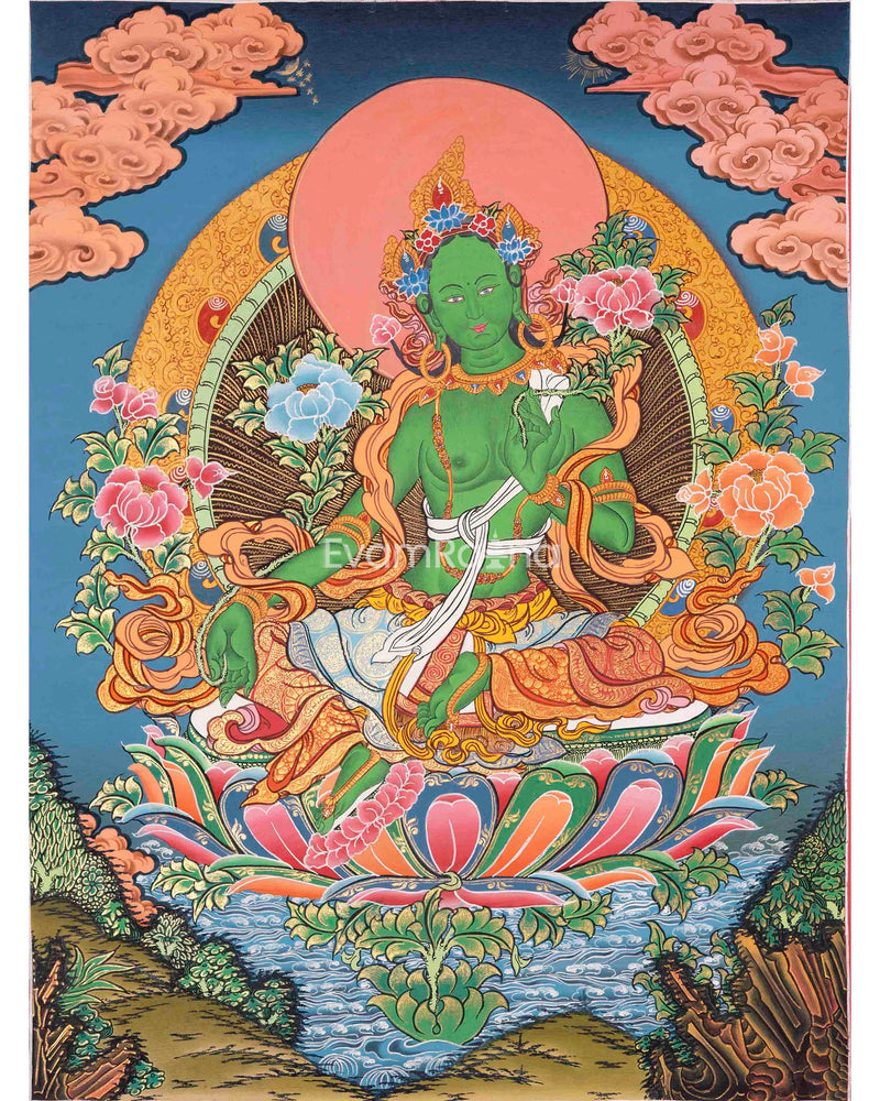 Green Tara Thangka