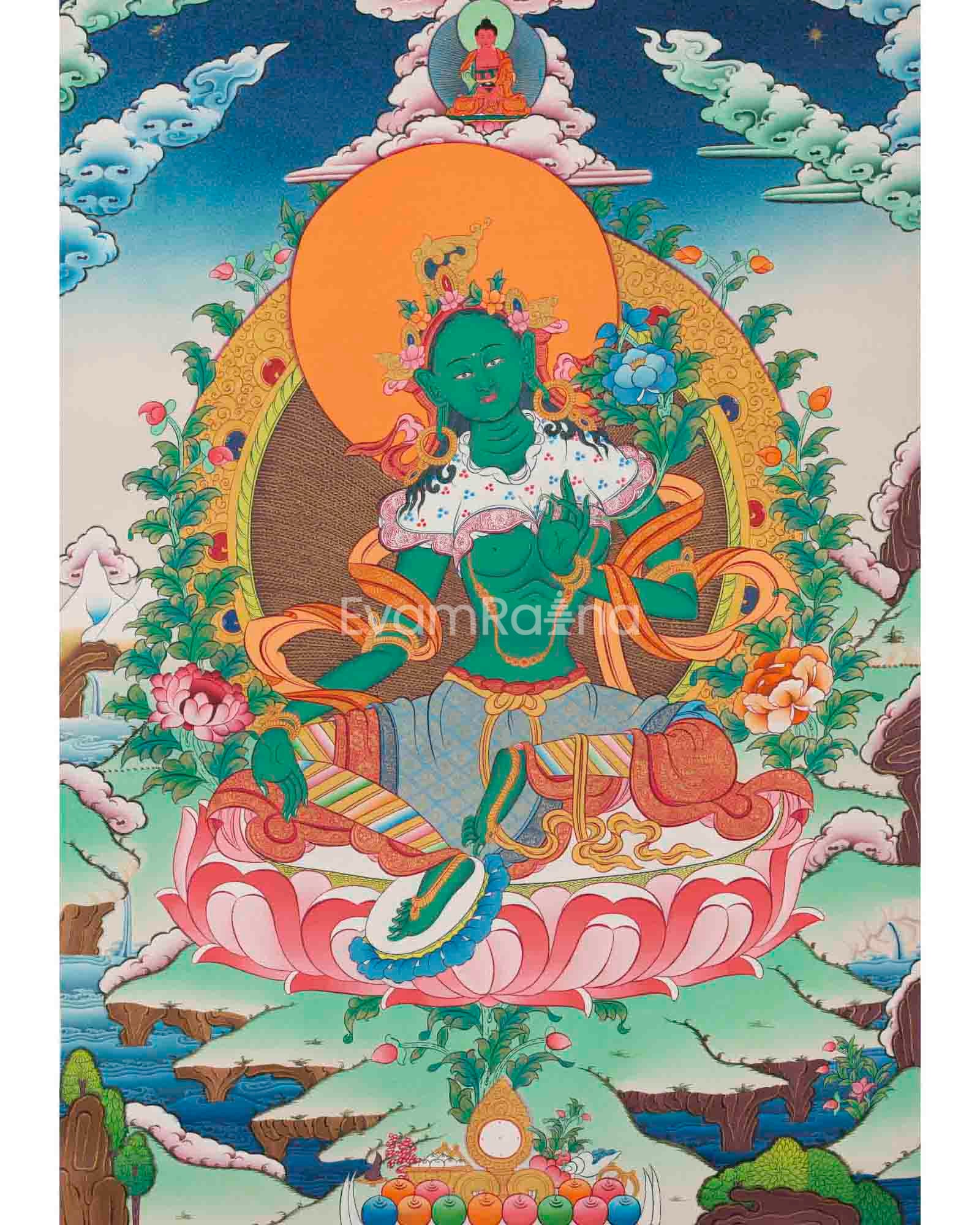 Green Tara Thangka