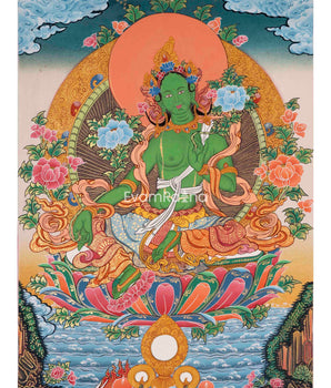 Green Tara Thangka