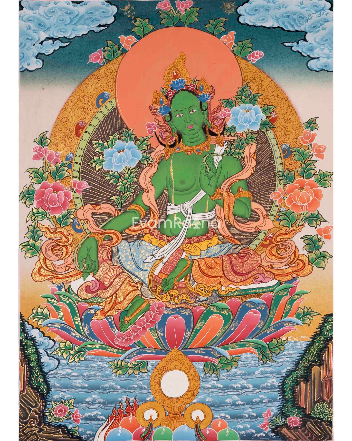 Green Tara Thangka