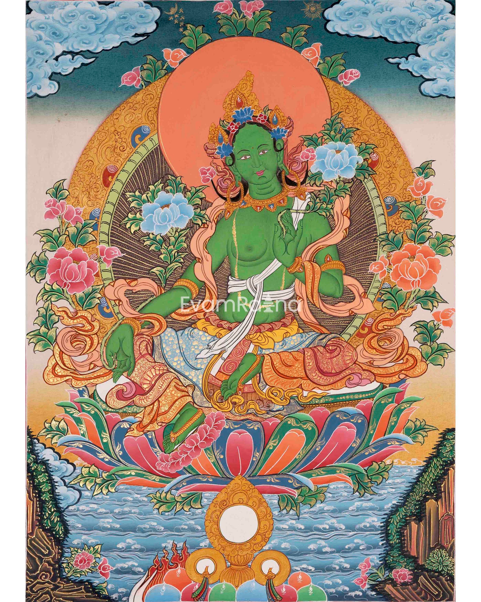 Green Tara Thangka