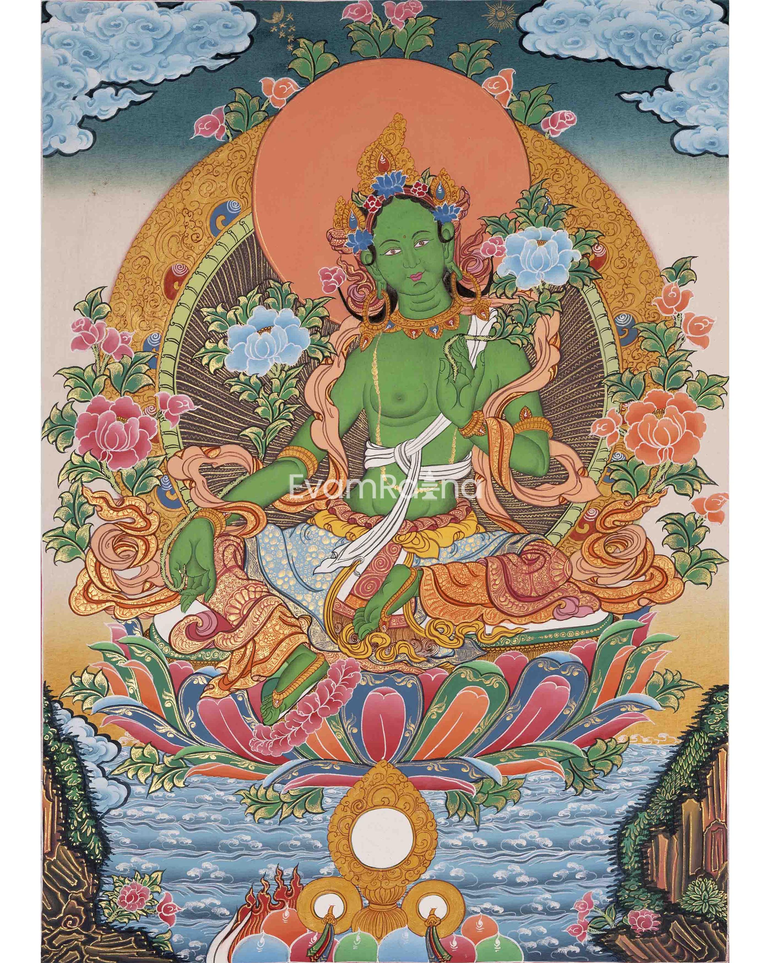 Green Tara Thangka