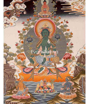 Green Tara Painting