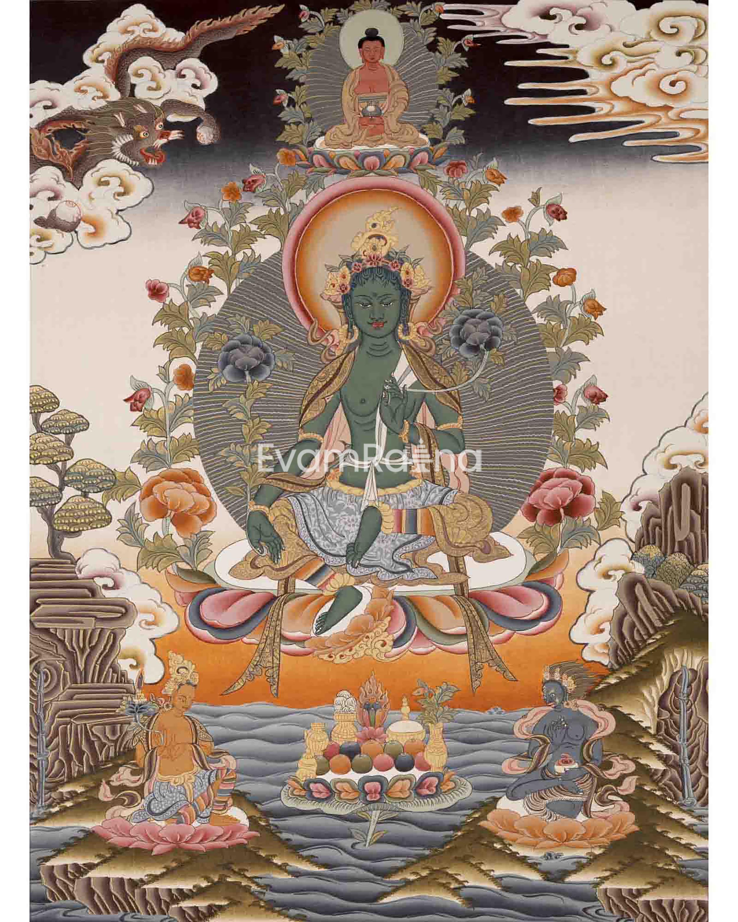 Green Tara Painting