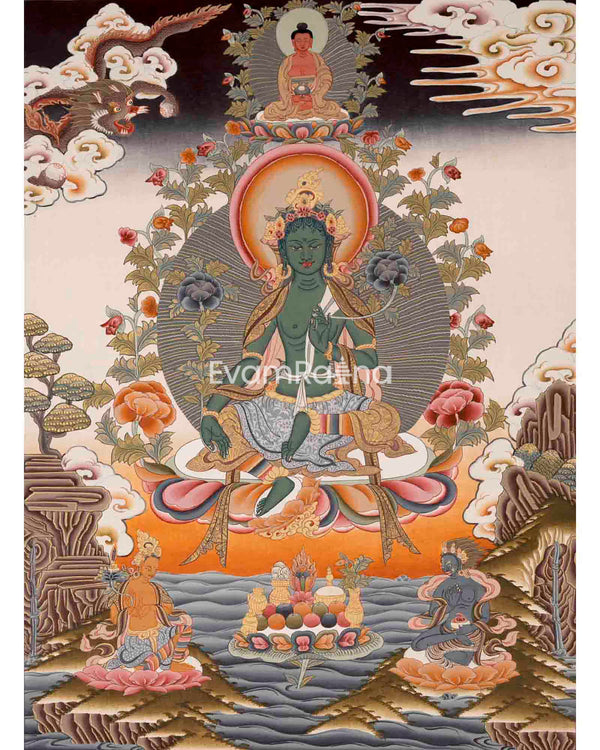 Green Tara Painting