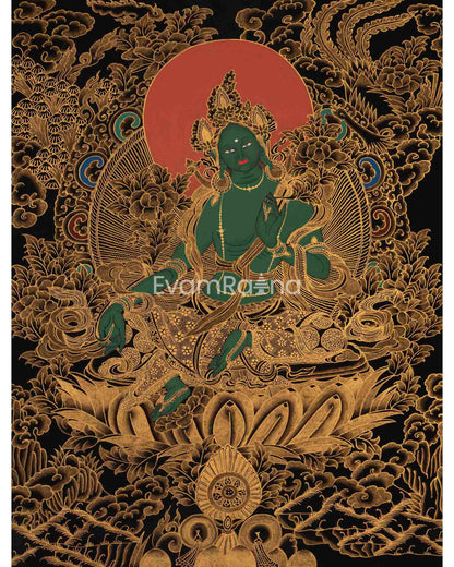 Green Tara Thangka