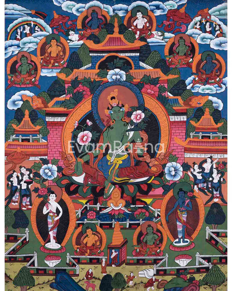 Green Tara Thangka