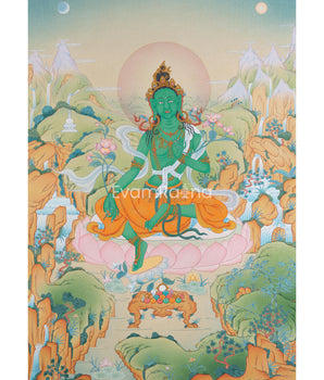 Green Tara Thangka